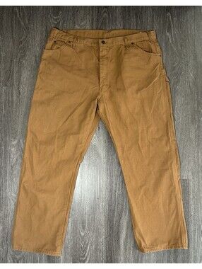 Dickies EU1939RBD Carpenter Pants Mens 42x30 Brown Canvas